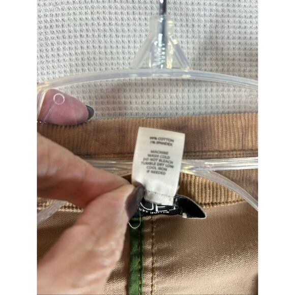 Preppy Ann Taylor LOFT Tan Corduroy Blazer Jacket Casual Fall Classic Y2K 10 - Picture 12 of 13